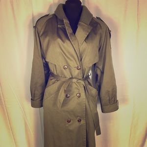 Great 70s 80s Vintage Belted Trench Coat